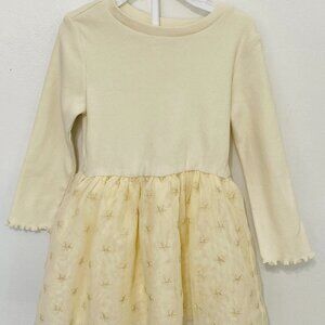 NEW Gymboree 18-24 Mo Dress W/Panty, Cream, Embroidery, LS, 3-Layer Skirt - NWT